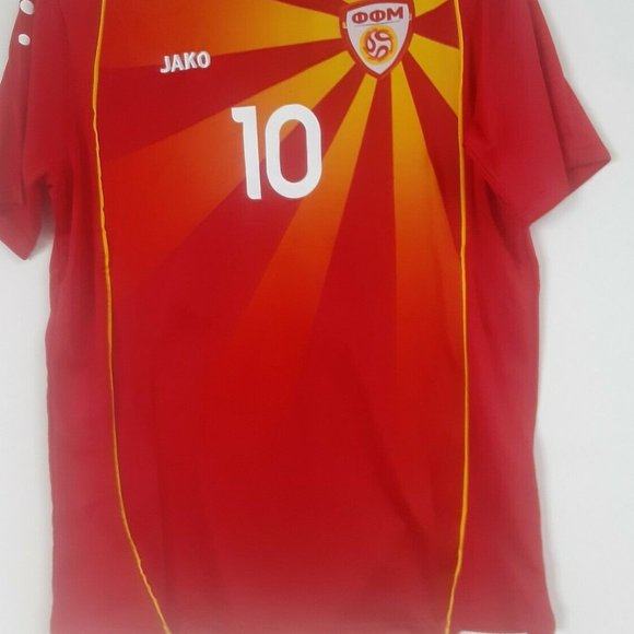 Jako brand NORTH MACEDONIA GORAN PANDEV Nat'lTeam Men's JERSEY. Size M,L,XL New - Picture 3 of 5